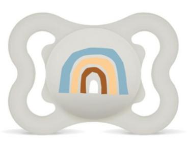 Schnuller Regenbogen, grau SPEZIALVERSCHLUSS!